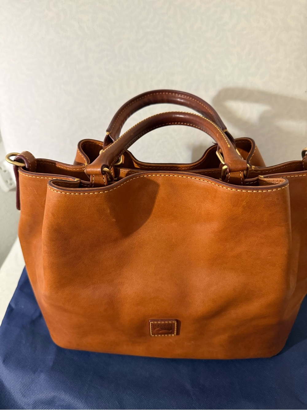Dooney & Bourke Florentine Tan Leather Medium Shoulder Bag - Picture 2 of 16